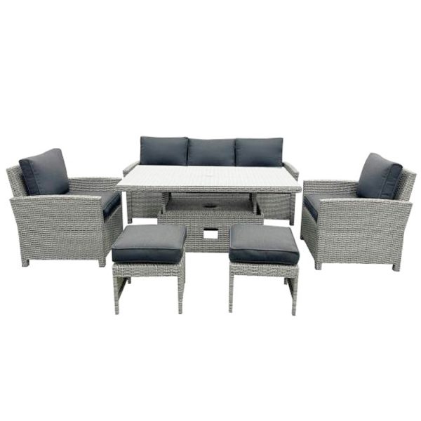 Austin – 3 Seat Sofa Lounge Set with Height Adjustable Table