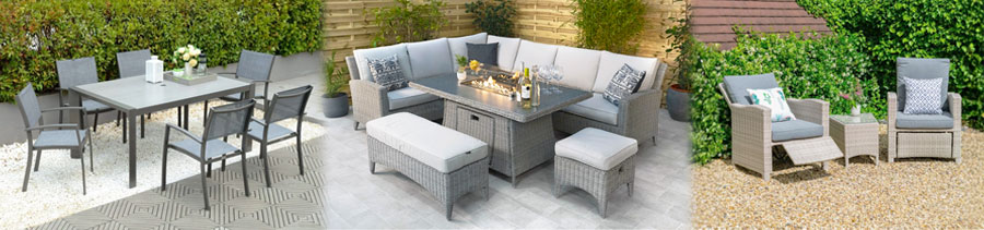 Different types of garden furniture