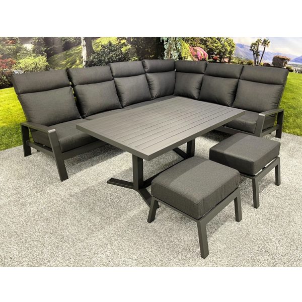 Tahoe - Reclining L-Shape Corner Set with Height Adjustable Table