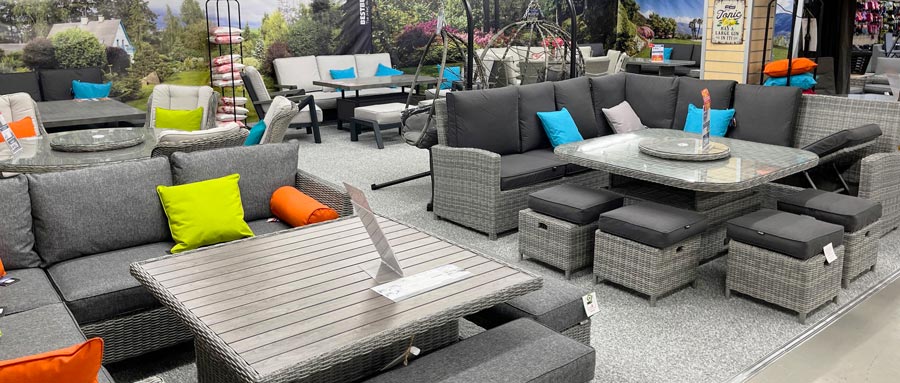 Garden Furniture showroom at Bestbuys store Wellingborough